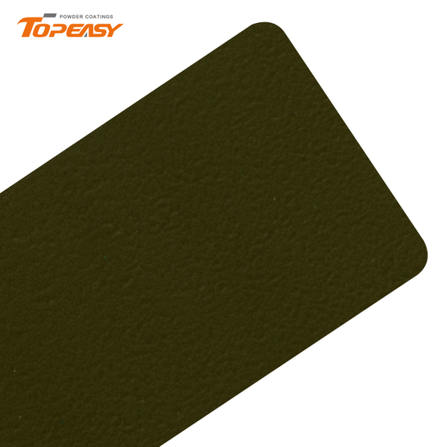 Topeasy Pure Epoxy Powder Coating Semi Gloss Olive Green Fine Texture